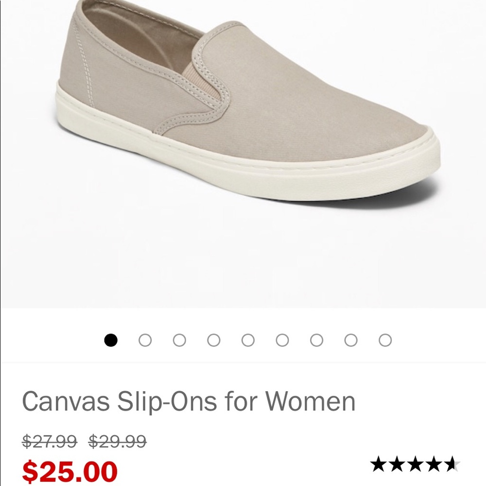Old Navy Canvas Grey Slip-Ons Size 7